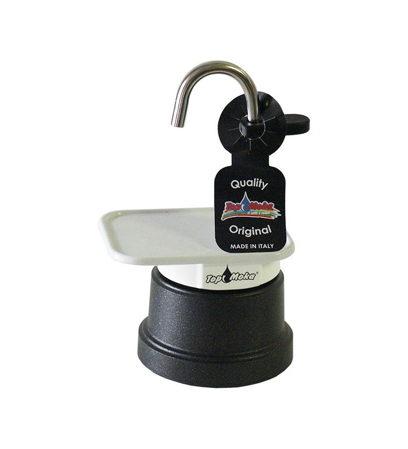 Cafetière Top Moka Mini 1 tasse Noir/blanc