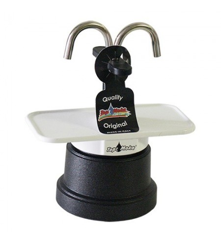 Cafetière Top Moka Mini 2 tasses Teflon Blanc